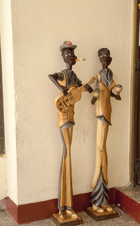 CUBA--Havana,two statues